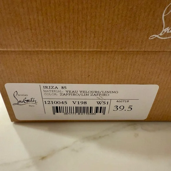 Christian Louboutin Dark Blue Suede Heels - Picture 7 of 11